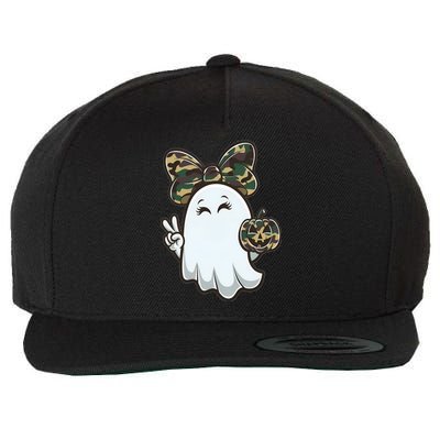 Funny Hello Hunting Season Halloween Camouflage Camo Ghost Wool Snapback Cap