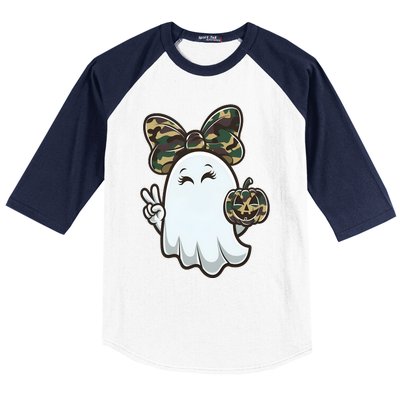 Funny Hello Hunting Season Halloween Camouflage Camo Ghost Baseball Sleeve Shirt