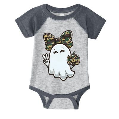 Funny Hello Hunting Season Halloween Camouflage Camo Ghost Infant Baby Jersey Bodysuit