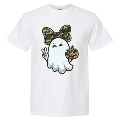 Funny Hello Hunting Season Halloween Camouflage Camo Ghost Garment-Dyed Heavyweight T-Shirt