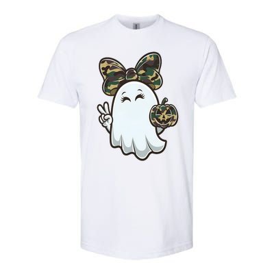 Funny Hello Hunting Season Halloween Camouflage Camo Ghost Softstyle CVC T-Shirt