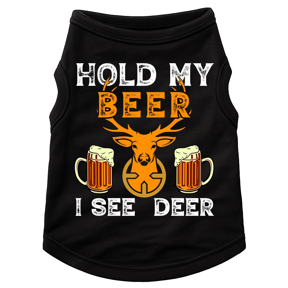 Funny Hunting Hold My Beer I See A Deer Doggie Tank