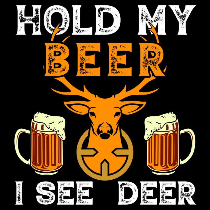 Funny Hunting Hold My Beer I See A Deer Drawstring Bag