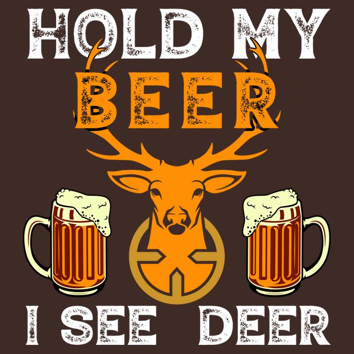 Funny Hunting Hold My Beer I See A Deer Apron