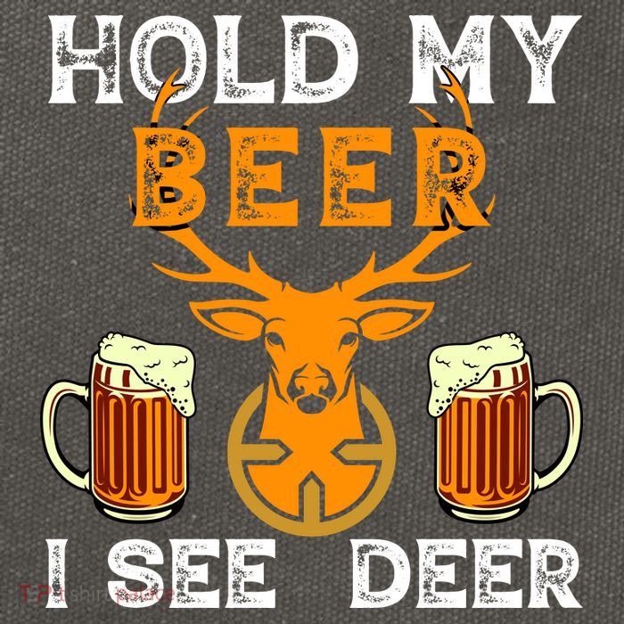 Funny Hunting Hold My Beer I See A Deer Cotton Canvas Backpack