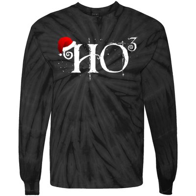 Funny Ho Ho Ho Ho To The Third Power Santa Tie-Dye Long Sleeve Shirt