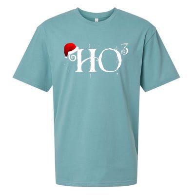 Funny Ho Ho Ho Ho To The Third Power Santa Sueded Cloud Jersey T-Shirt