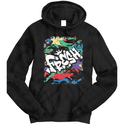 Fresh Hip Hop 80s 90s Old School Camo Rap Urban Slang Tie Dye Hoodie