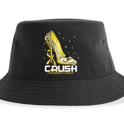 Floral High Heel Crush Childhood Cancer Warrior Sustainable Bucket Hat