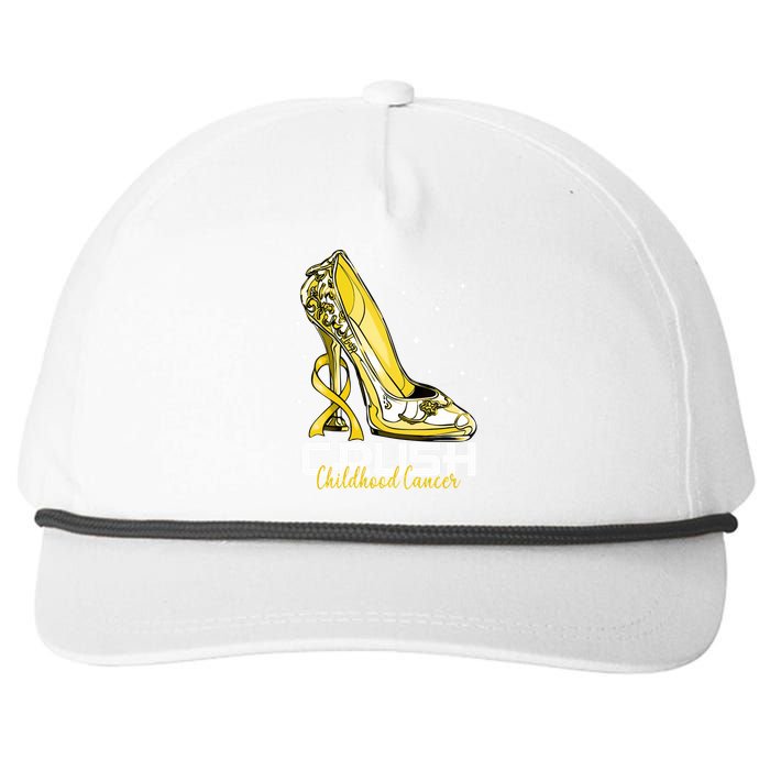 Floral High Heel Crush Childhood Cancer Warrior Snapback Five-Panel Rope Hat