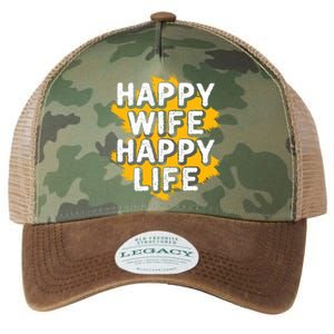 Funny Husband Happy Wife Happy Life Cool Gift Legacy Tie Dye Trucker Hat