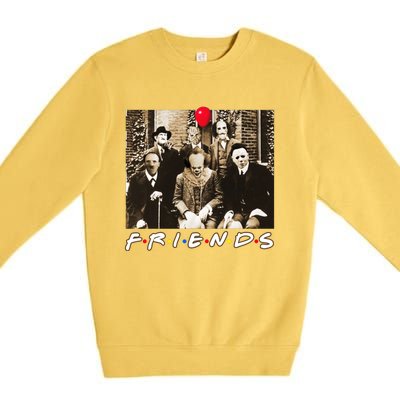 Friends Halloween Horror Team Scary Movies Costume Premium Crewneck Sweatshirt