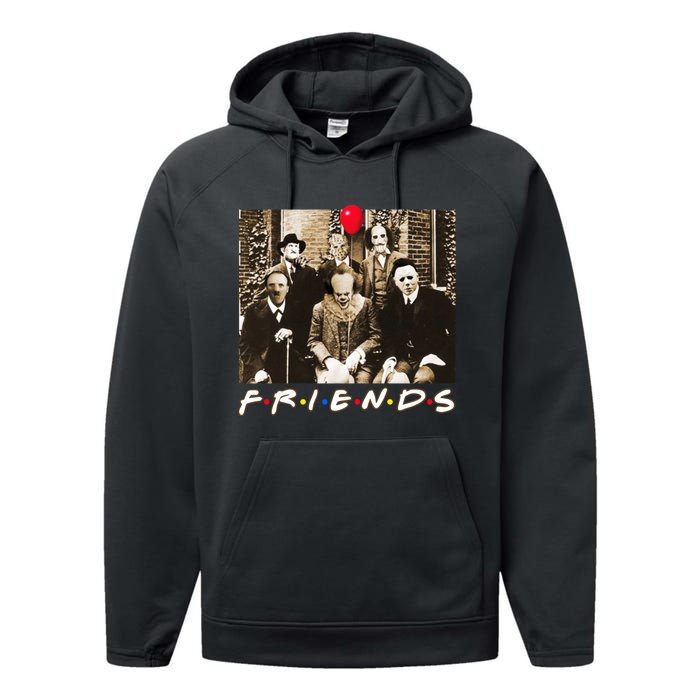 Friends Halloween Horror Team Scary Movies Costume Performance Fleece Hoodie