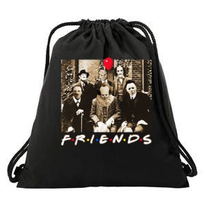 Friends Halloween Horror Team Scary Movies Costume Drawstring Bag