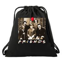 Friends Halloween Horror Team Scary Movies Costume Drawstring Bag