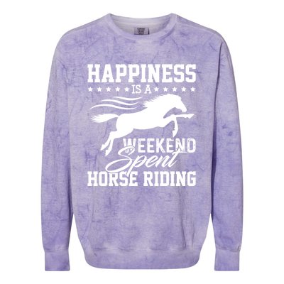 Funny Horse Horse Horse Riding Gift Colorblast Crewneck Sweatshirt