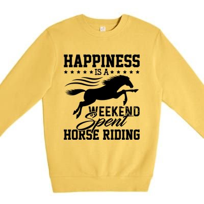 Funny Horse Horse Horse Riding Gift Premium Crewneck Sweatshirt