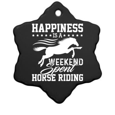 Funny Horse Horse Horse Riding Gift Ceramic Star Ornament