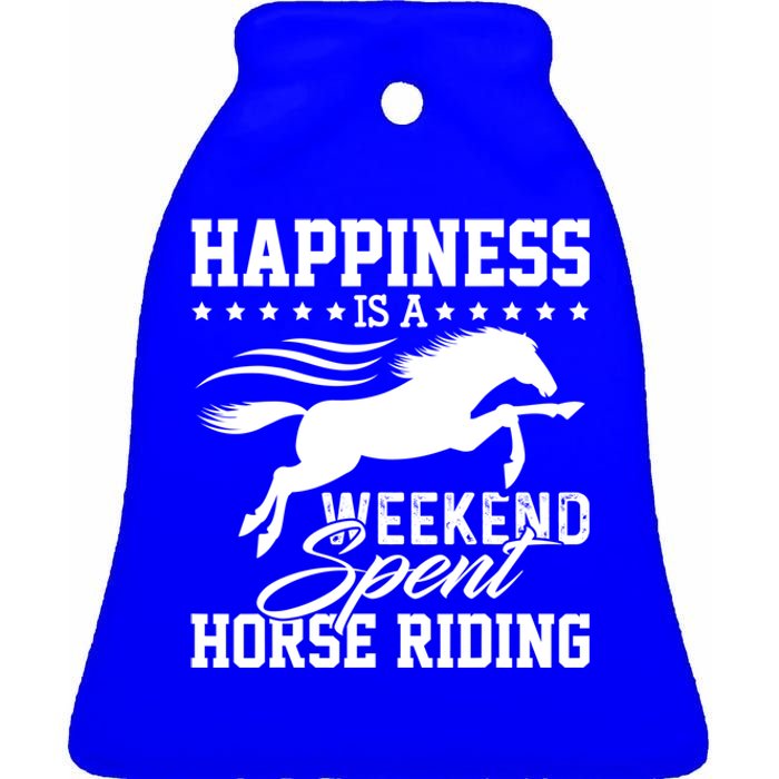 Funny Horse Horse Horse Riding Gift Ceramic Bell Ornament