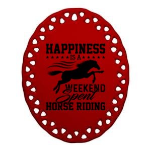 Funny Horse Horse Horse Riding Gift Ceramic Oval Ornament