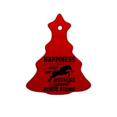 Funny Horse Horse Horse Riding Gift Ceramic Tree Ornament