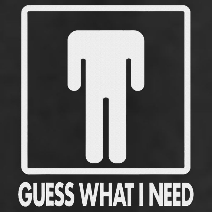 Funny Head Headless Man Frame Icon Guess What I Need Garment-Dyed Fleece Hoodie