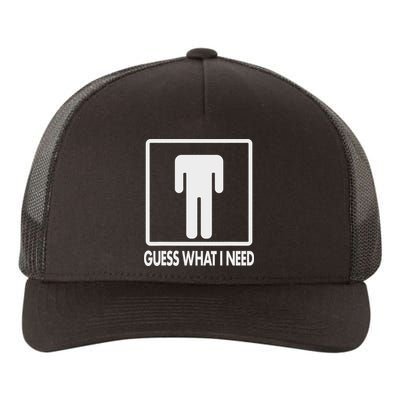 Funny Head Headless Man Frame Icon Guess What I Need Yupoong Adult 5-Panel Trucker Hat