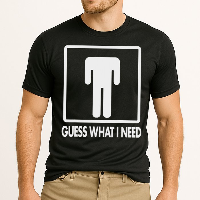 Funny Head Headless Man Frame Icon Guess What I Need Performance Shirt