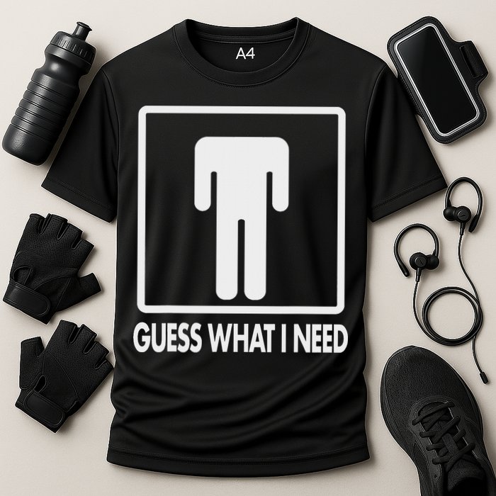 Funny Head Headless Man Frame Icon Guess What I Need Performance Shirt