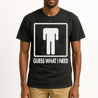 Funny Head Headless Man Frame Icon Guess What I Need Tall T-Shirt