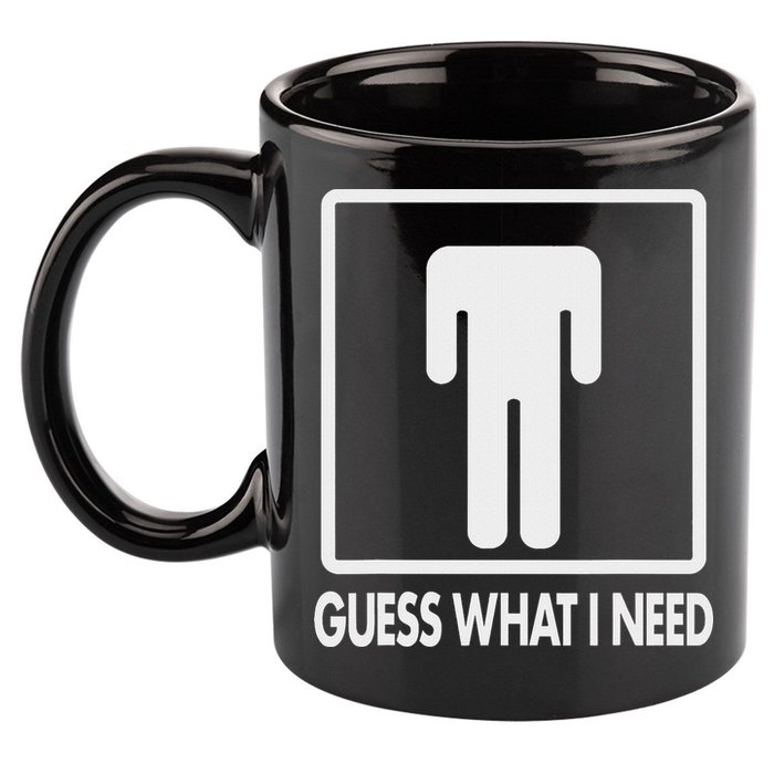 Funny Head Headless Man Frame Icon Guess What I Need 11oz C Handle Ceramic Mug