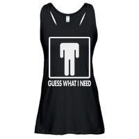 Funny Head Headless Man Frame Icon Guess What I Need Ladies Essential Flowy Tank