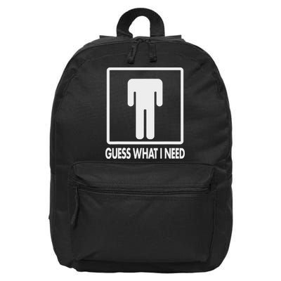 Funny Head Headless Man Frame Icon Guess What I Need 16 in Basic Backpack