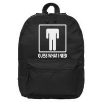 Funny Head Headless Man Frame Icon Guess What I Need 16 in Basic Backpack