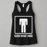 Funny Head Headless Man Frame Icon Guess What I Need Womens Tank Top