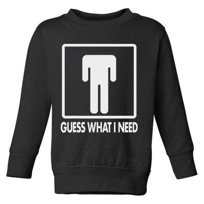 Funny Head Headless Man Frame Icon Guess What I Need Toddler Sweatshirt