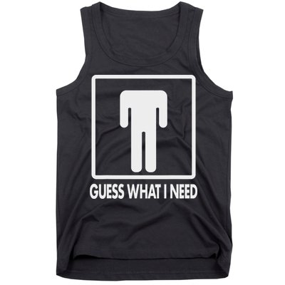 Funny Head Headless Man Frame Icon Guess What I Need Tank Top
