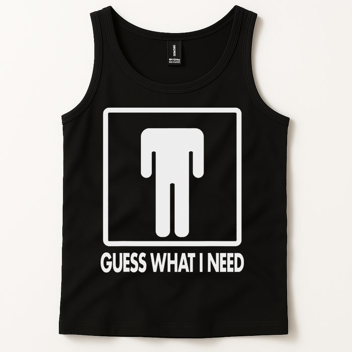 Funny Head Headless Man Frame Icon Guess What I Need Tank Top