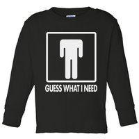 Funny Head Headless Man Frame Icon Guess What I Need Toddler Long Sleeve Shirt