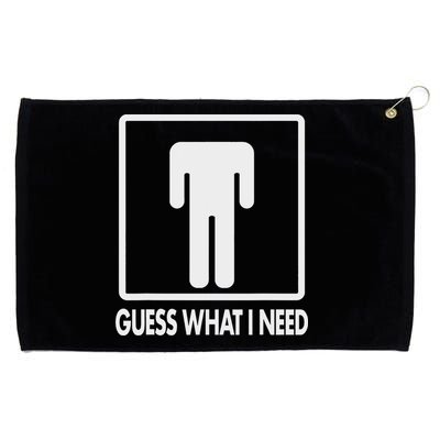 Funny Head Headless Man Frame Icon Guess What I Need Grommeted Golf Towel
