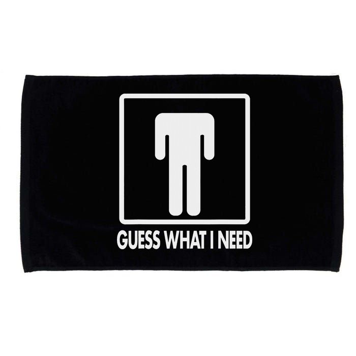 Funny Head Headless Man Frame Icon Guess What I Need Microfiber Hand Towel