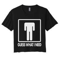 Funny Head Headless Man Frame Icon Guess What I Need Crop Top