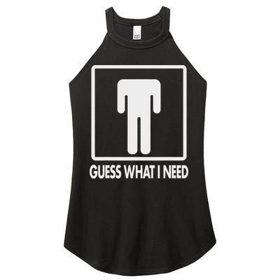 Funny Head Headless Man Frame Icon Guess What I Need Women's Perfect Tri Rocker Tank