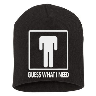 Funny Head Headless Man Frame Icon Guess What I Need Short Acrylic Beanie