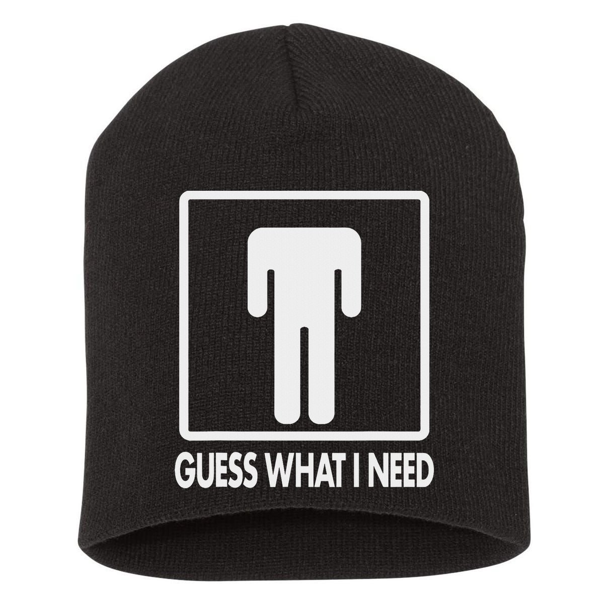 Funny Head Headless Man Frame Icon Guess What I Need Short Acrylic Beanie