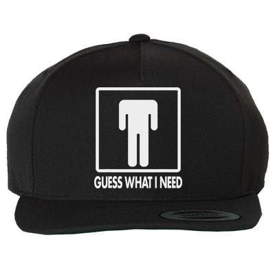 Funny Head Headless Man Frame Icon Guess What I Need Wool Snapback Cap