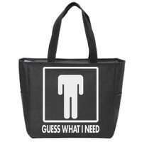 Funny Head Headless Man Frame Icon Guess What I Need Zip Tote Bag