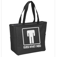 Funny Head Headless Man Frame Icon Guess What I Need Zip Tote Bag