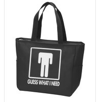Funny Head Headless Man Frame Icon Guess What I Need Zip Tote Bag