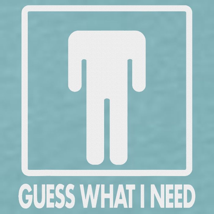 Funny Head Headless Man Frame Icon Guess What I Need Sueded Cloud Jersey T-Shirt